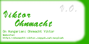 viktor ohnmacht business card